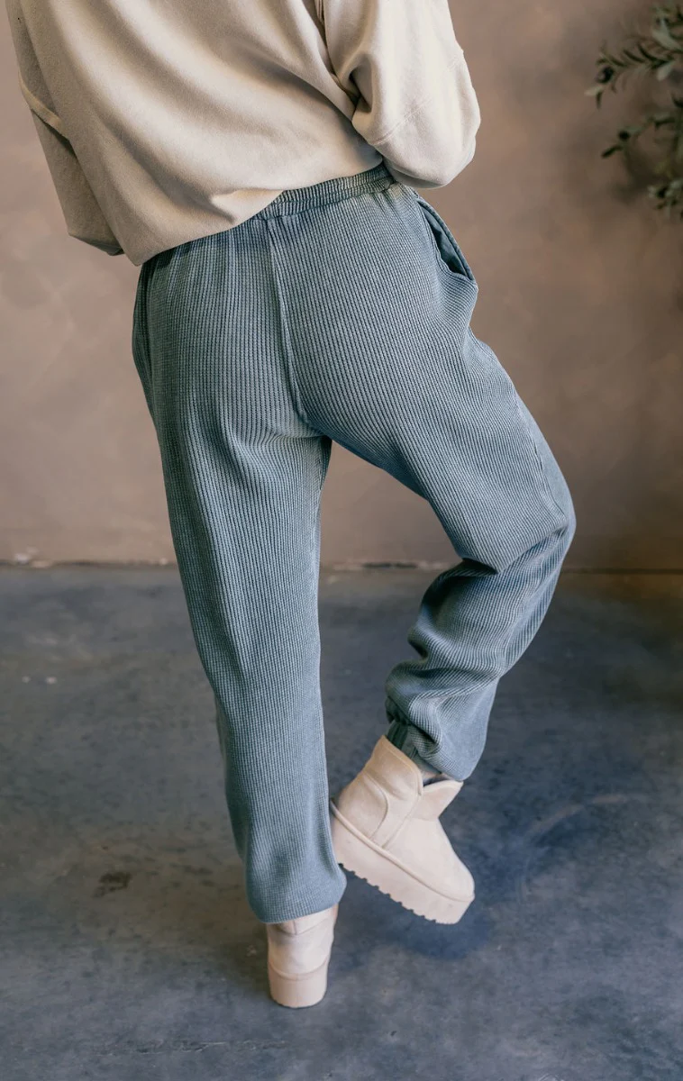 Myla Grey Green Drawstring Jogger Pants - Image 6