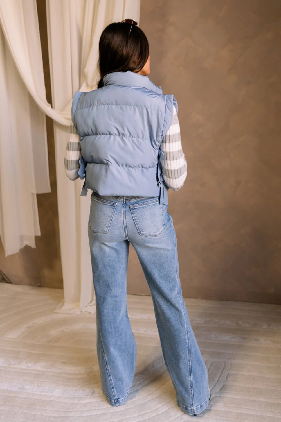 Nadia Baby Blue Puffer Vest - Image 7