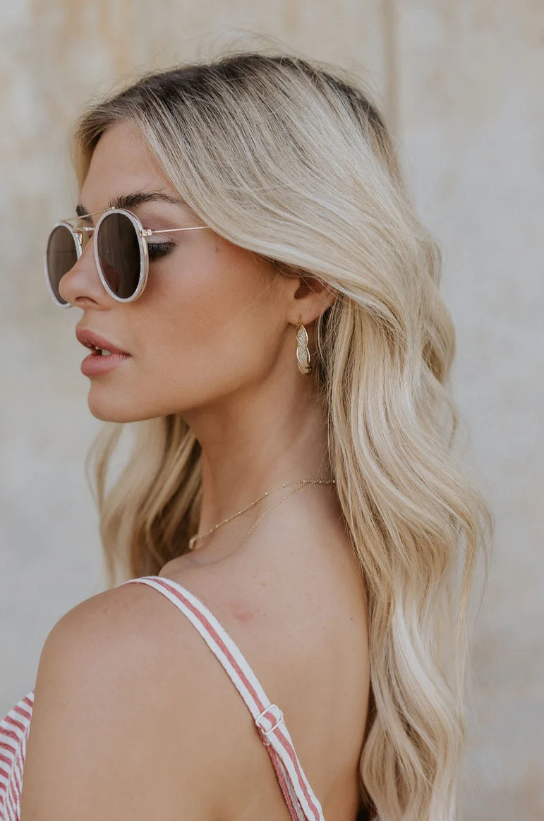 Nadia Twisted Gold Hoop Earrings