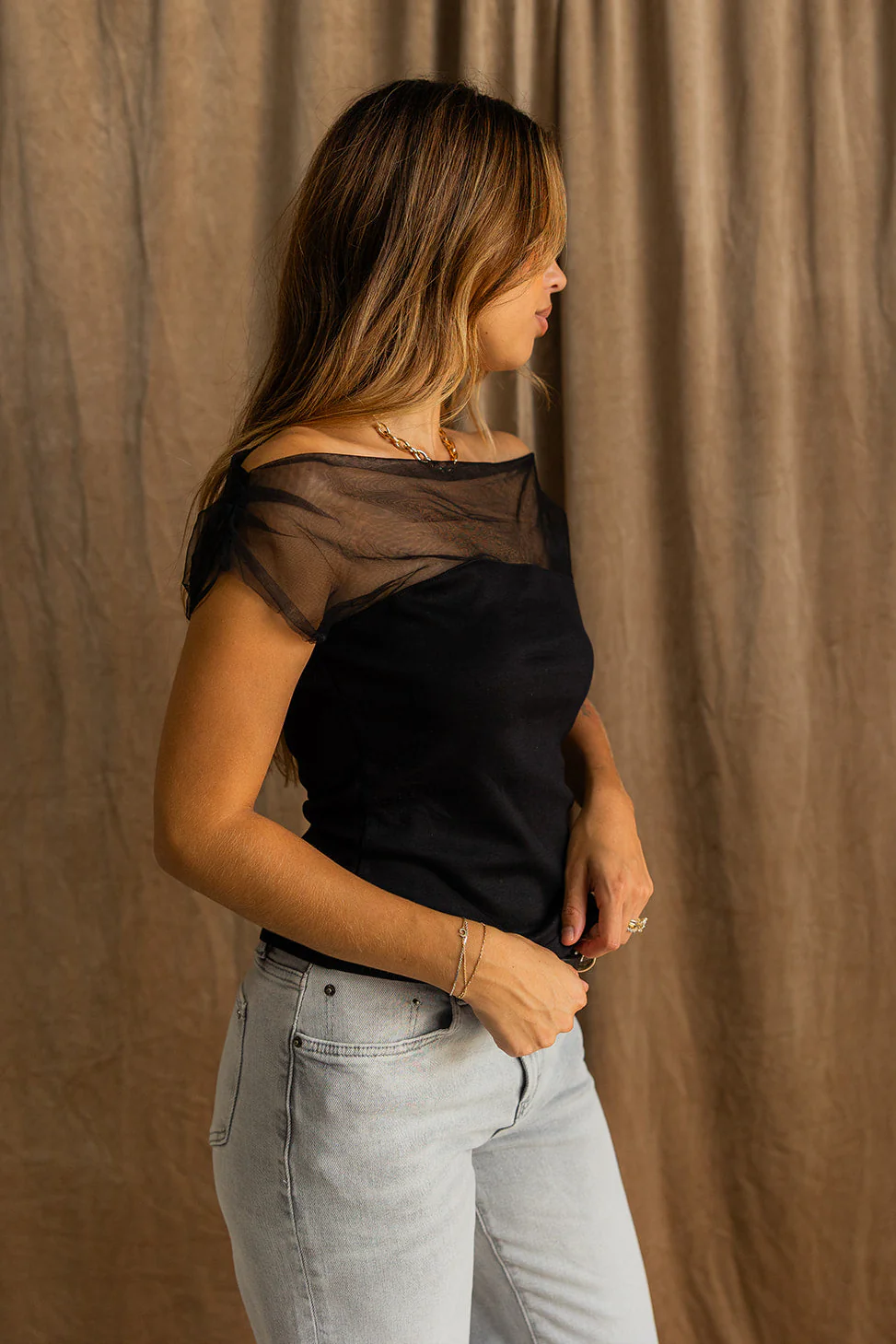 Naomi Black Off-The-Shoulder Top - Image 11