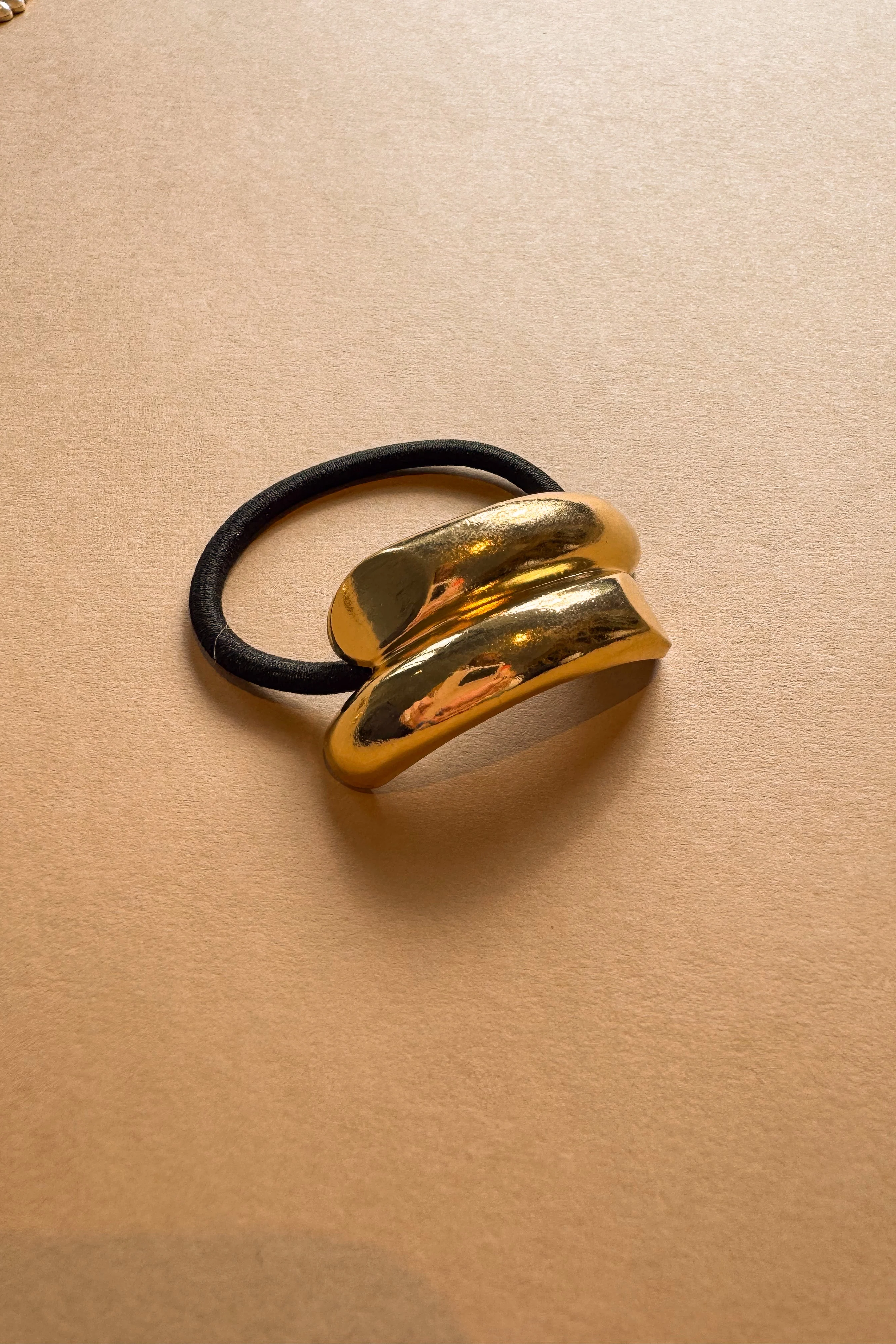 Naomi Gold Double Metal Cuff Hair Tie
