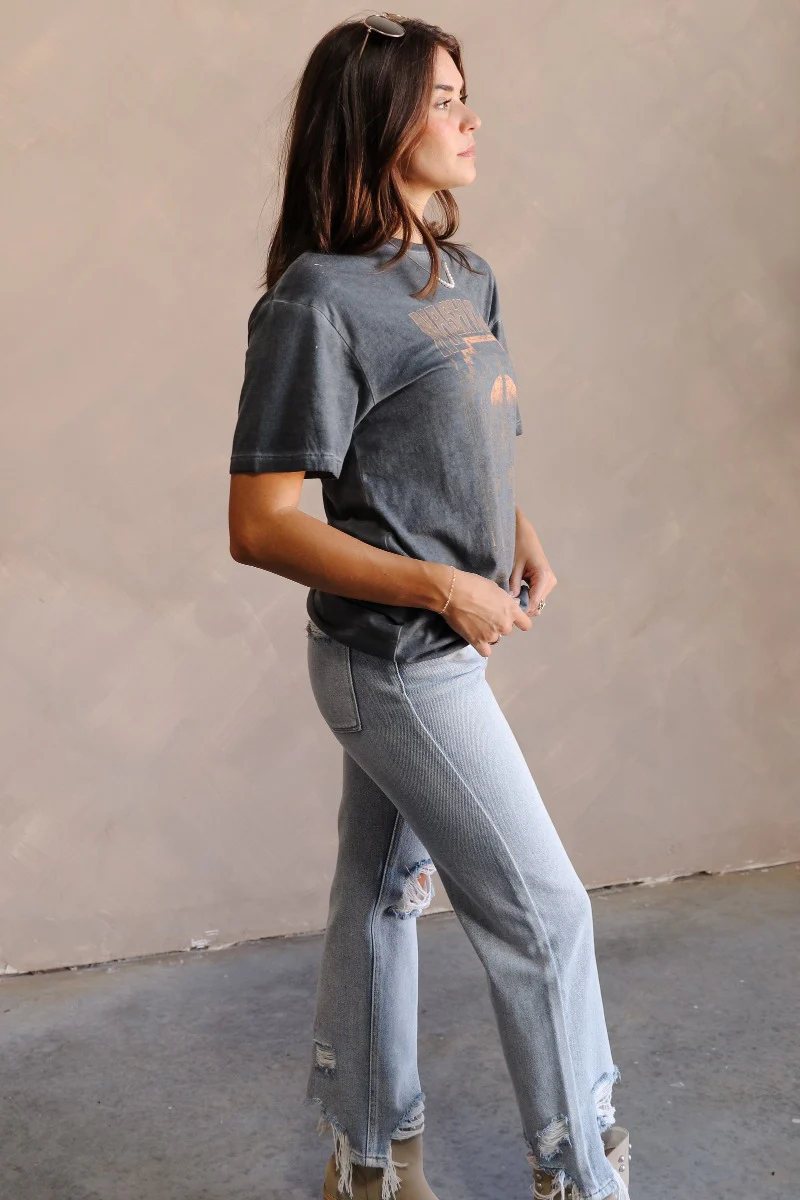 Nashville Charcoal Grey Short Sleeve Graphic Tee - Image 6