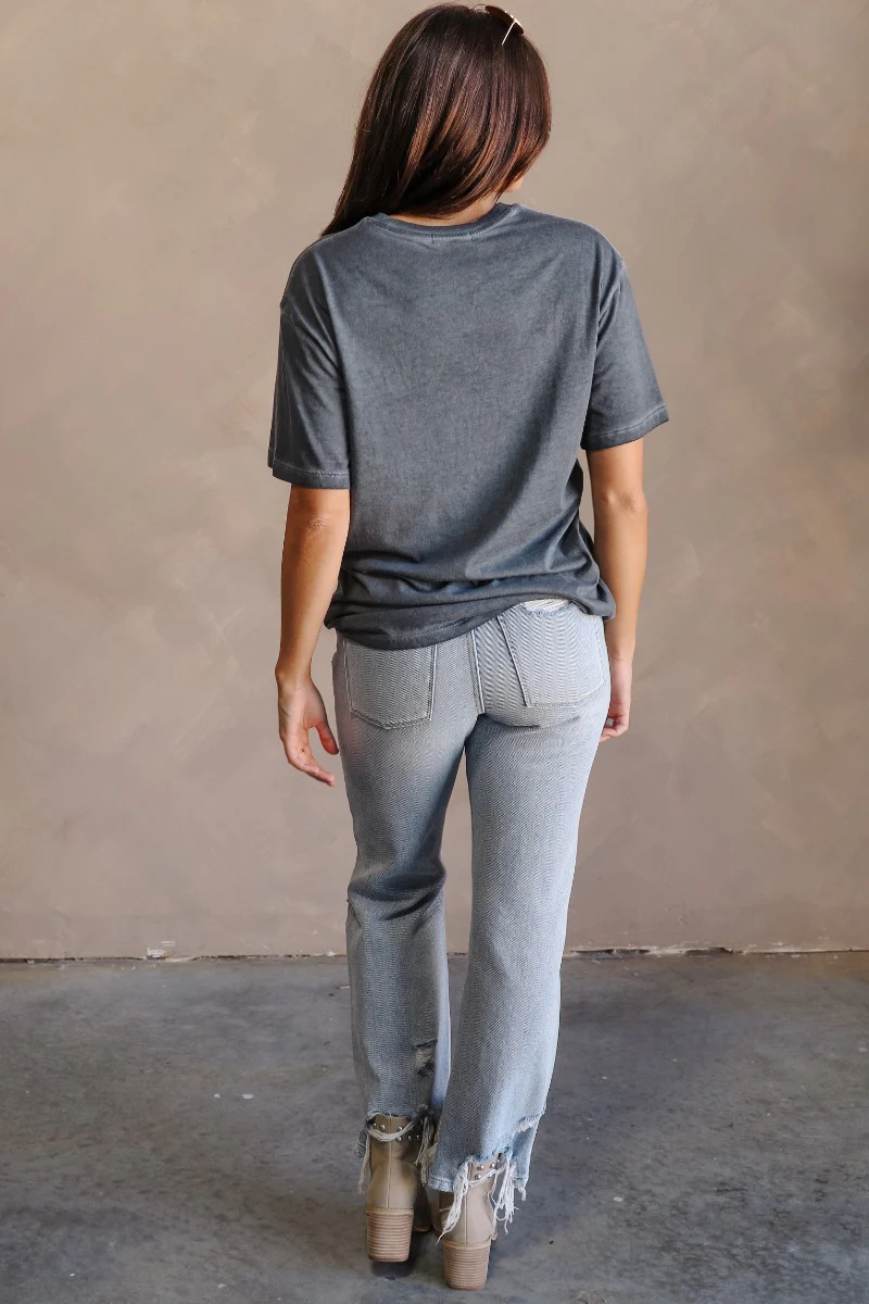 Nashville Charcoal Grey Short Sleeve Graphic Tee - Image 8