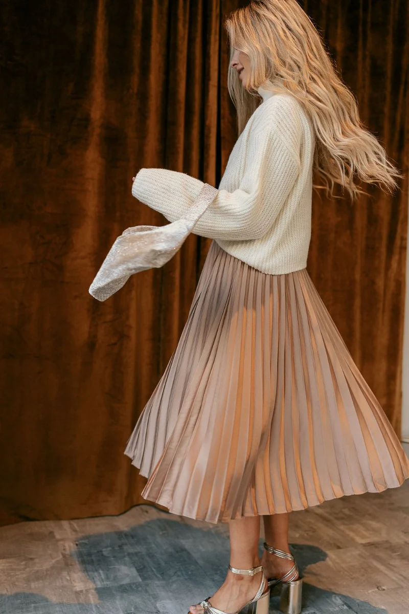 Natalia Cream Ribbed Turtleneck Sweater - Image 8