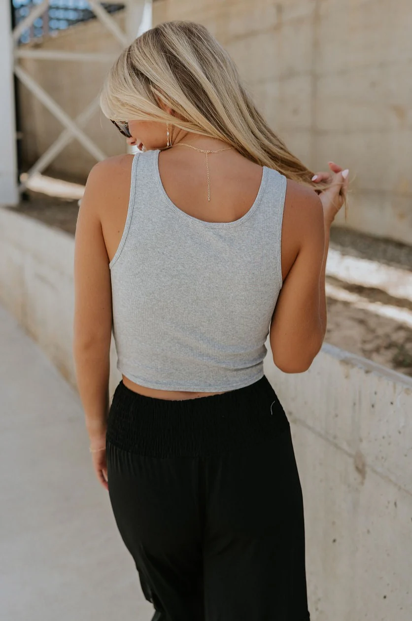 New York Grey & Navy Graphic Tank - Image 5