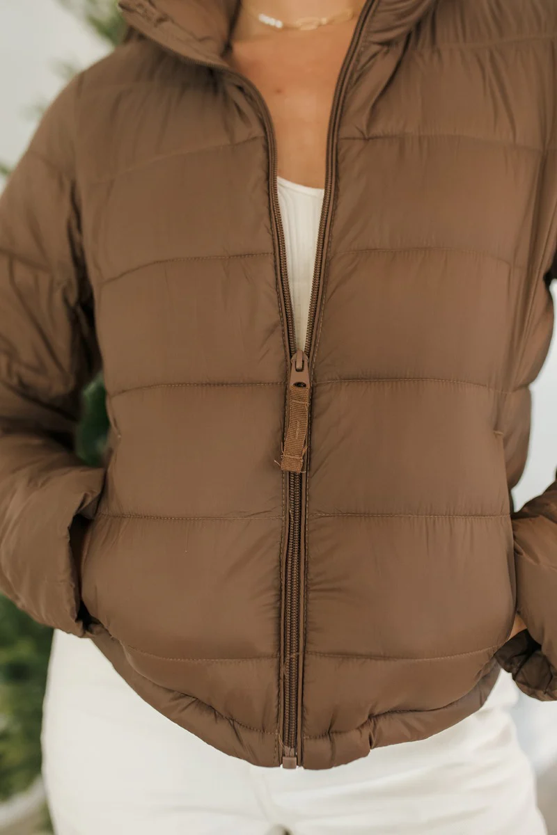 Next Adventure Puffer Jacket in Cocoa - Image 3