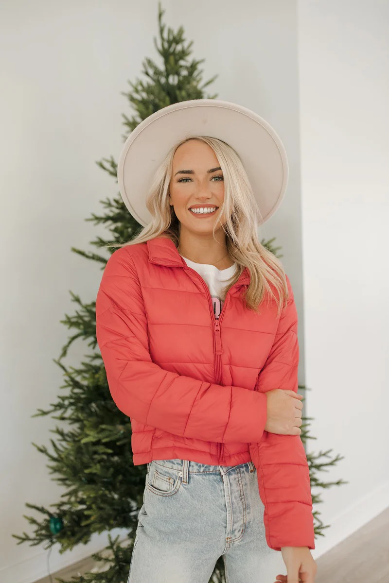 Next Adventure Puffer Jacket in Hibiscus - Image 2