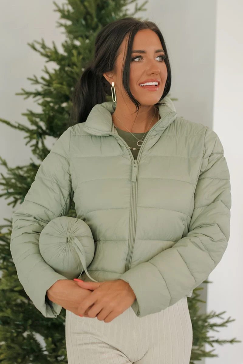 Next Adventure Puffer Jacket in Moss
