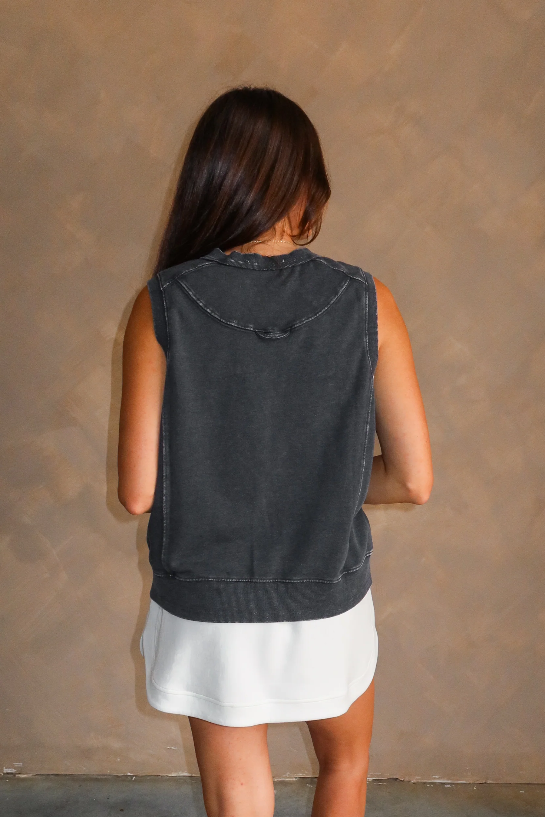 Nikole Washed Black Sleeveless Tank - Image 7