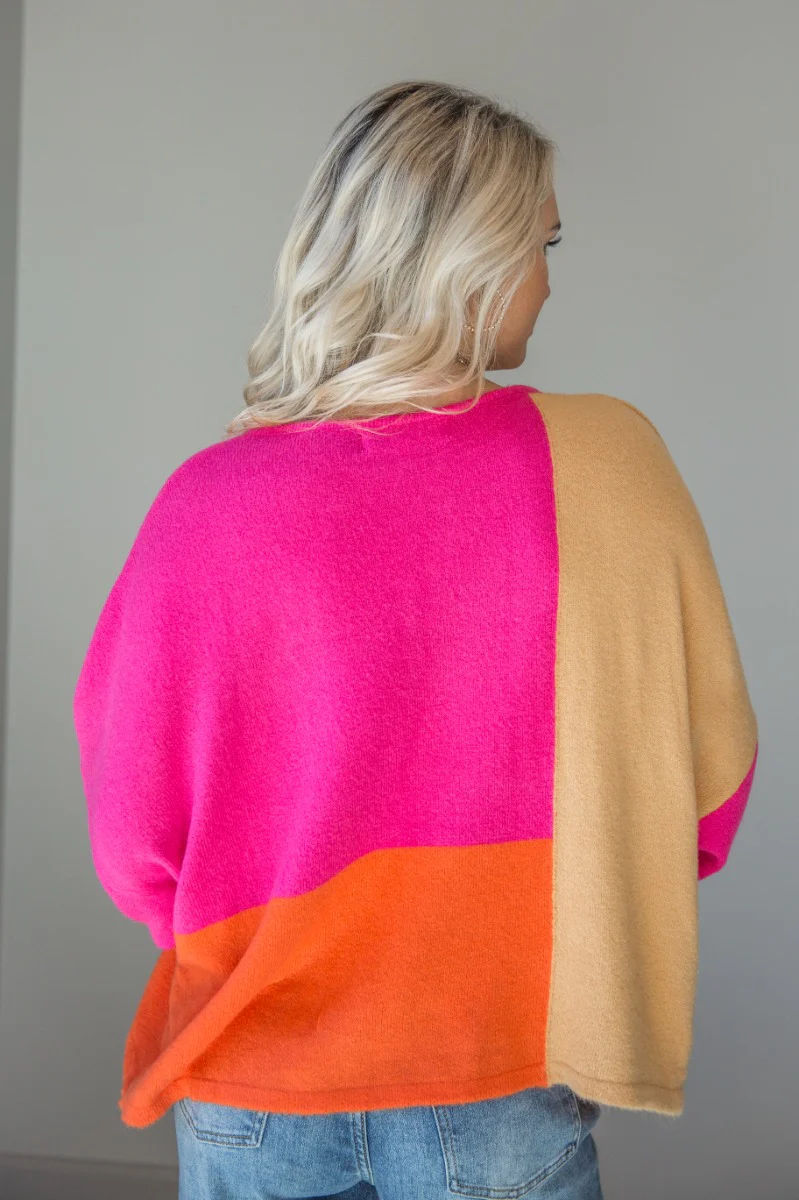 Noa Color Block Long Sleeve Sweater - Image 6