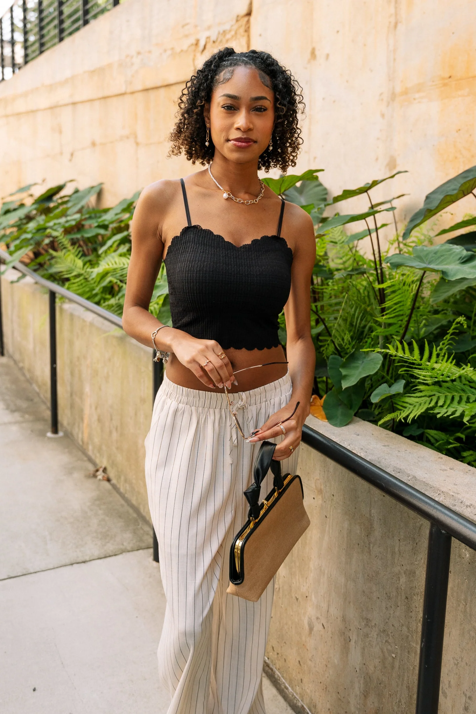 Noelle Black Scalloped Textured Brami - Image 5