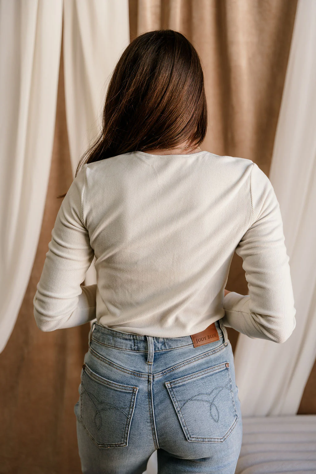 Noelle Cream Christmas Ribbed Top - Image 12