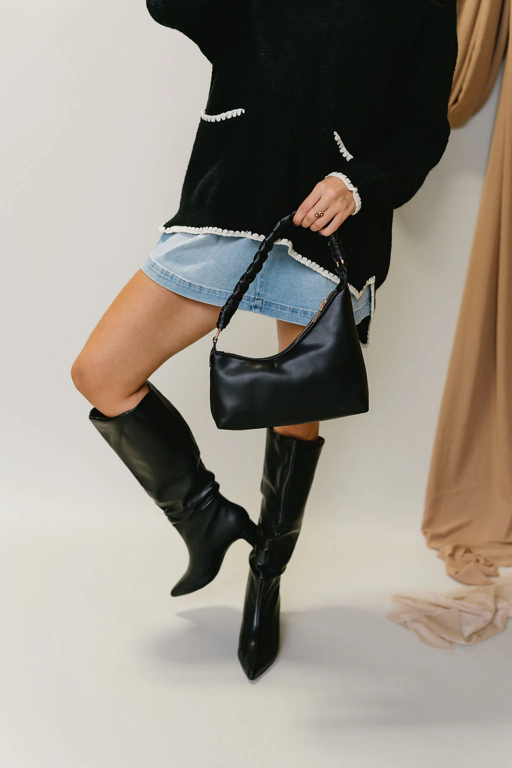 Chinese Laundry Noey Black Slouched Tall Boot - Image 4