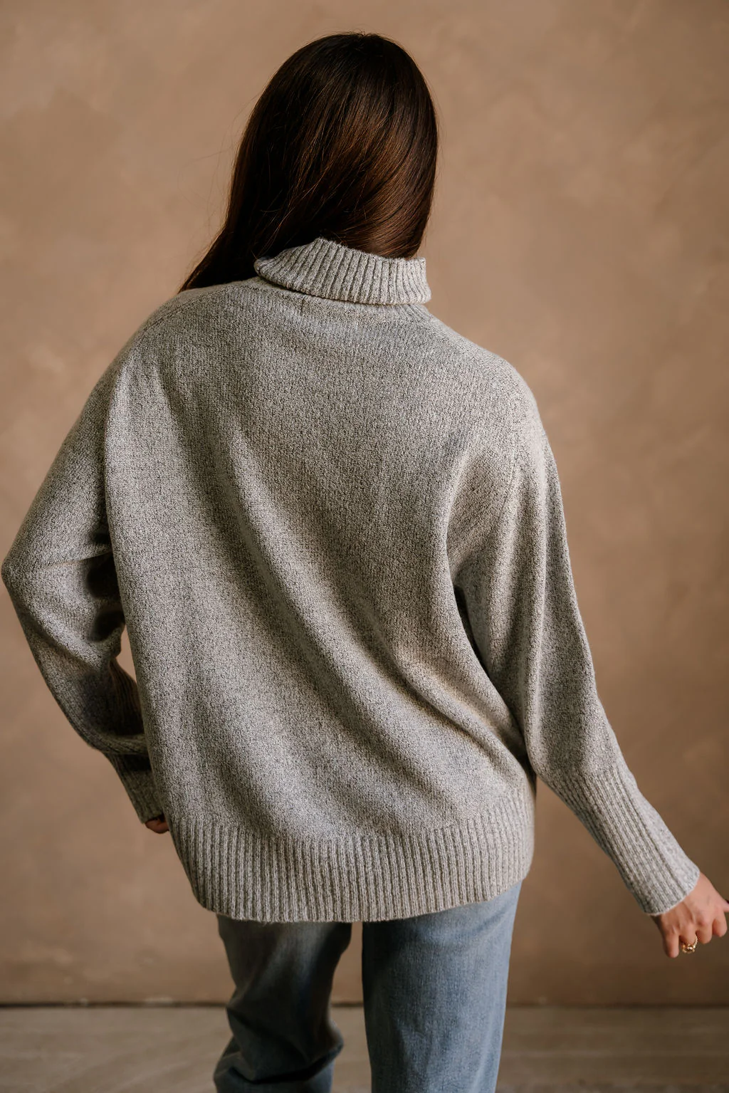 Norah Heather Grey Turtleneck Sweater - Image 9
