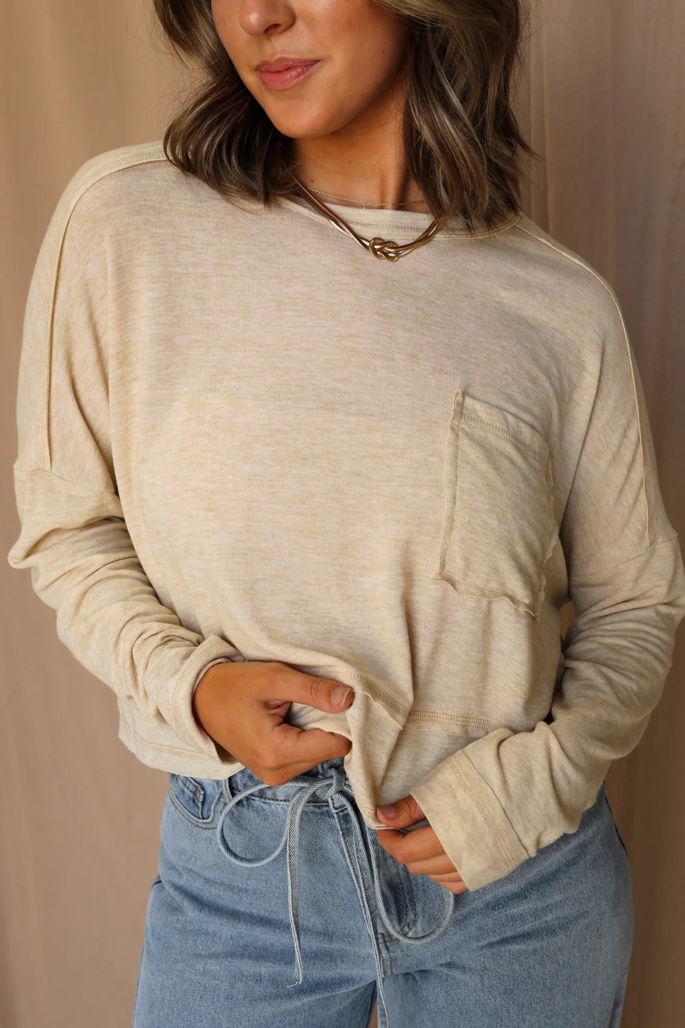 Vera Front Pocket Long Sleeve Top - Image 11