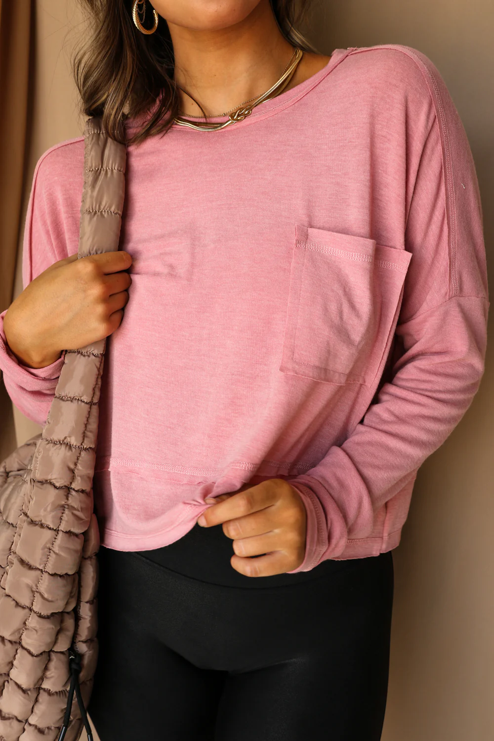 Vera Front Pocket Long Sleeve Top - Image 19