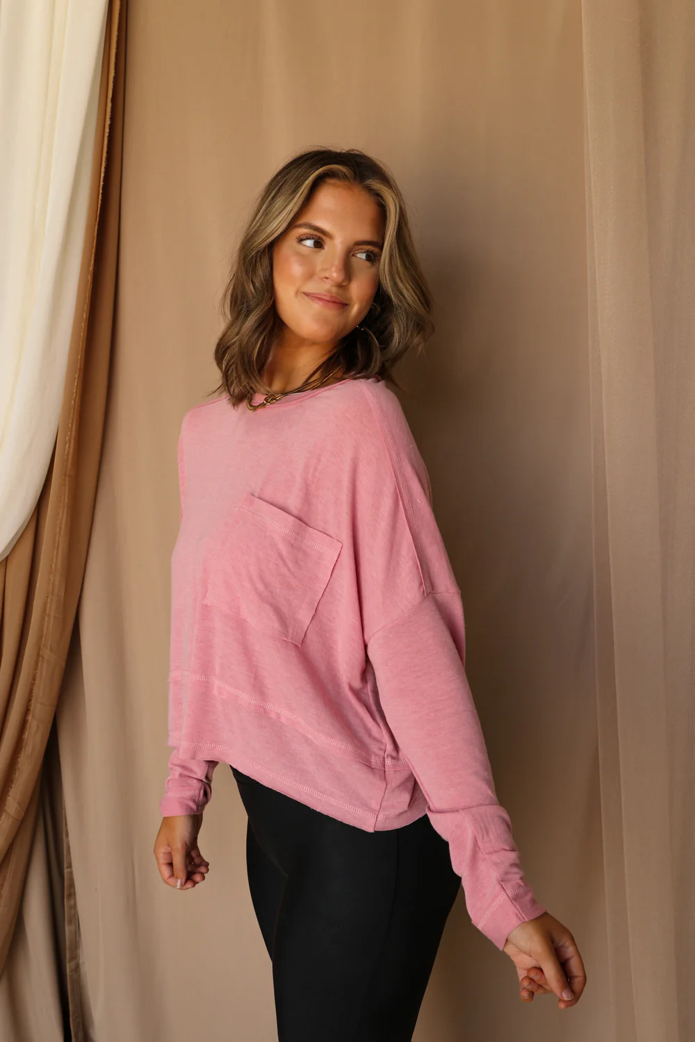 Vera Front Pocket Long Sleeve Top - Image 24
