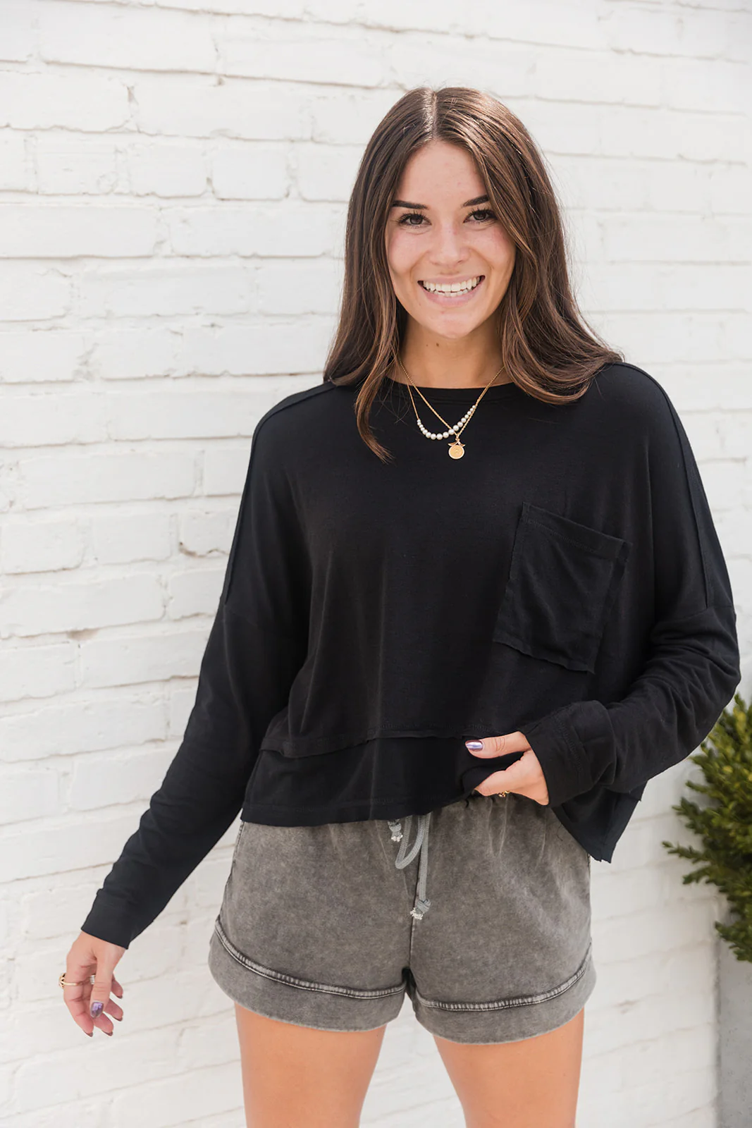 Vera Front Pocket Long Sleeve Top - Image 27