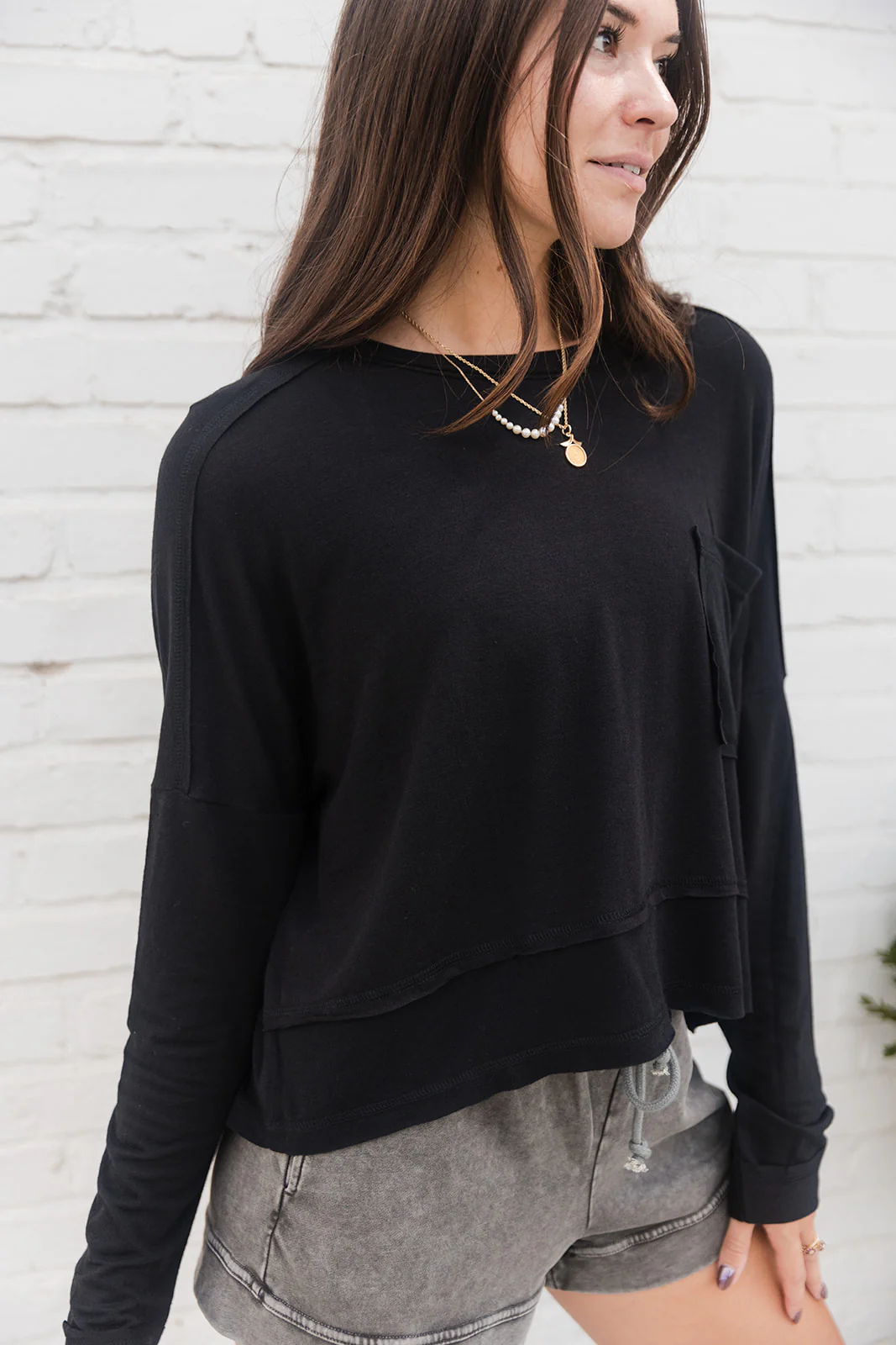 Vera Front Pocket Long Sleeve Top - Image 29