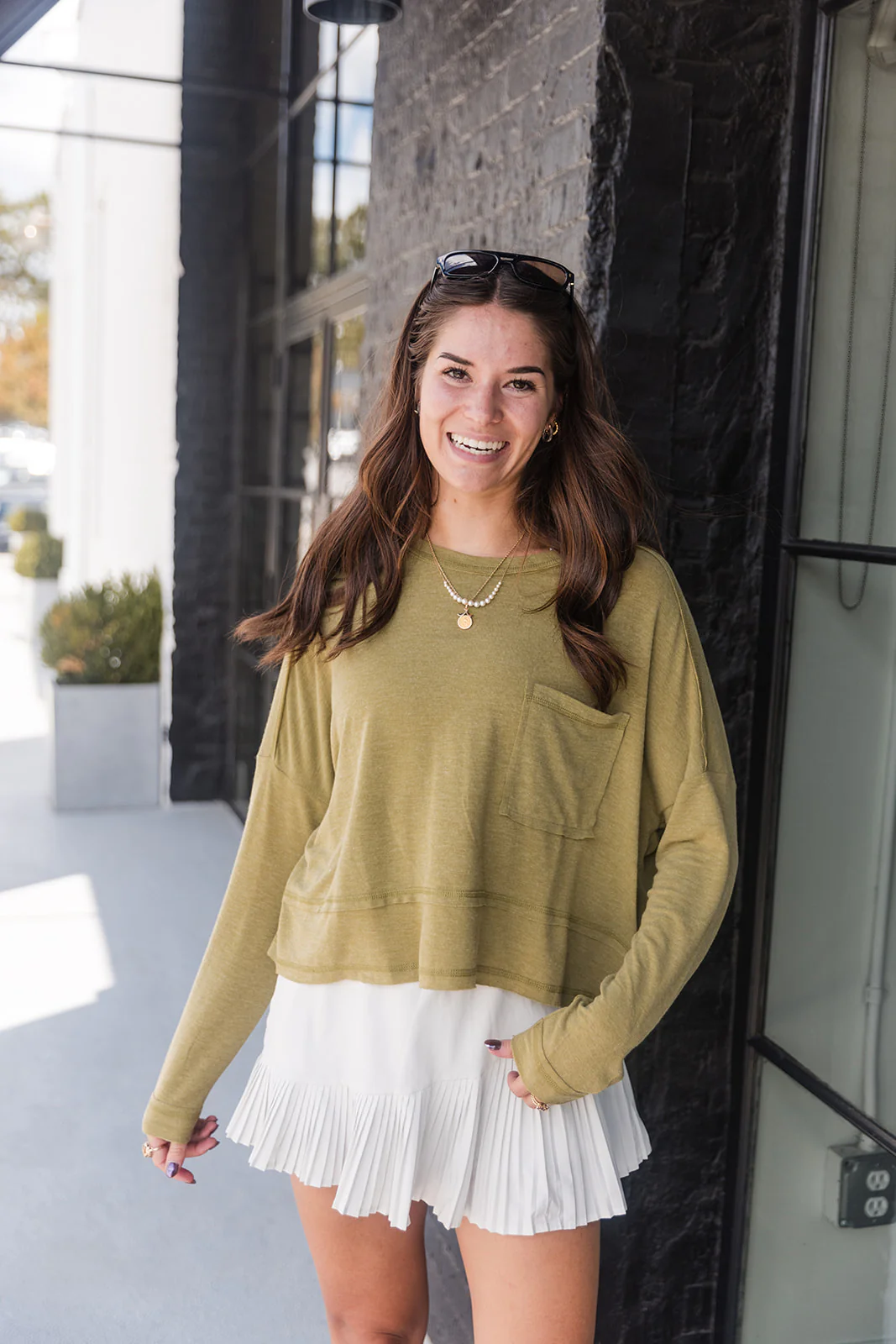 Vera Front Pocket Long Sleeve Top - Image 31