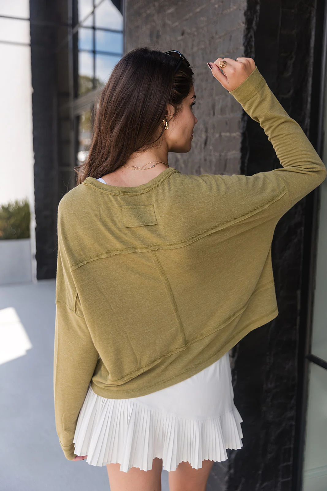 Vera Front Pocket Long Sleeve Top - Image 35