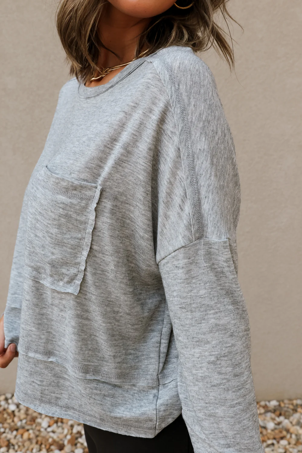Vera Front Pocket Long Sleeve Top - Image 4