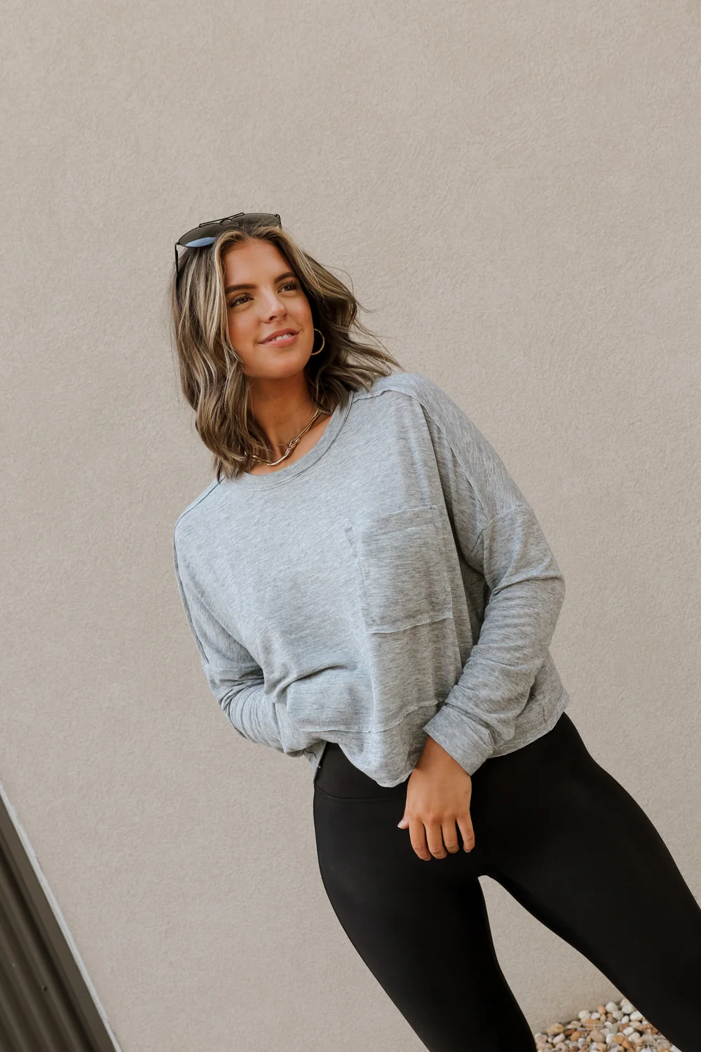 Vera Front Pocket Long Sleeve Top - Image 8