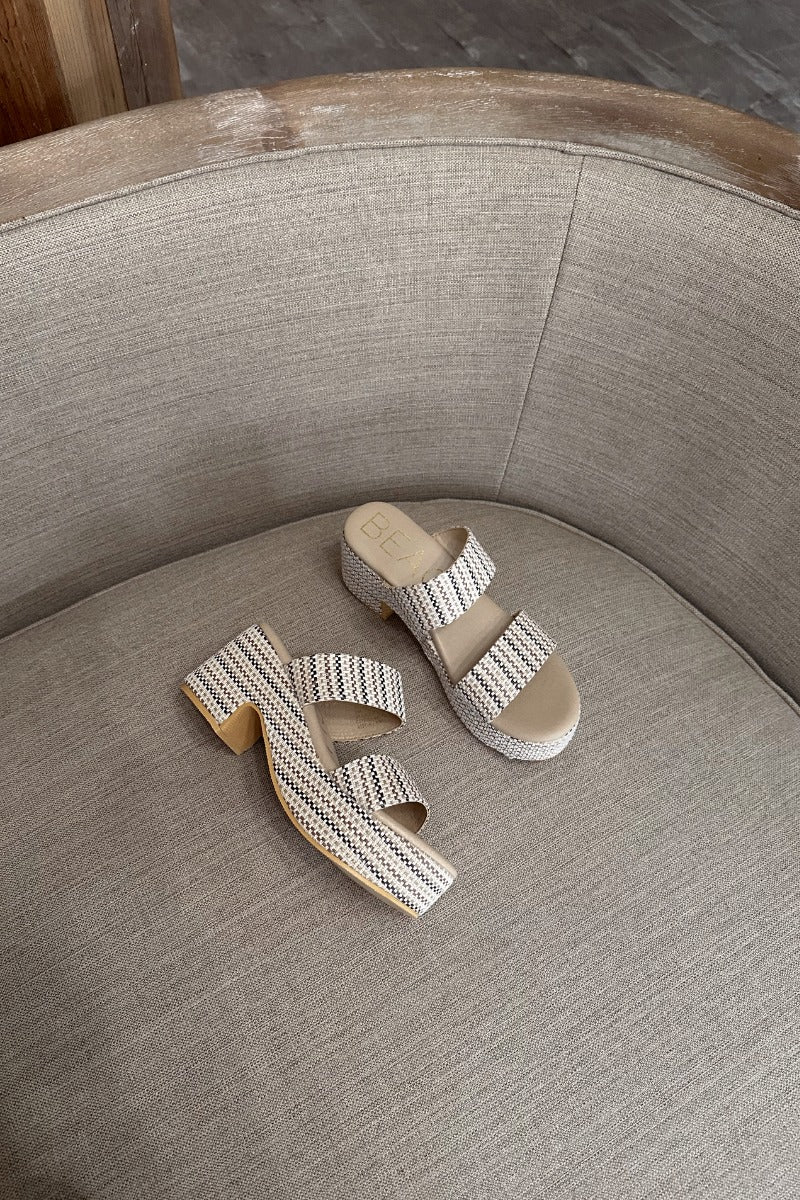 Ocean Ave Platform Sandal in Ivory Mosaic - Image 2
