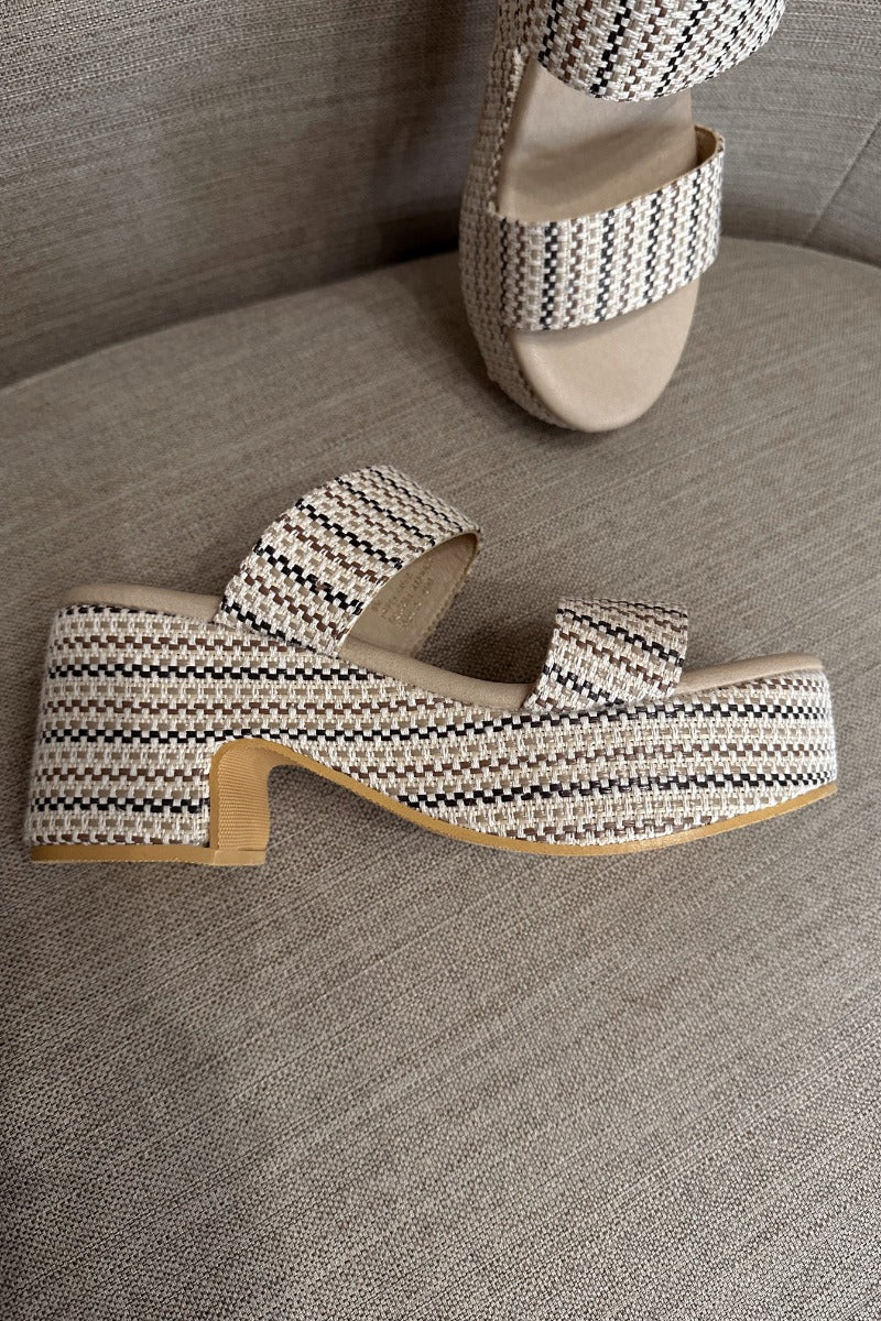 Ocean Ave Platform Sandal in Ivory Mosaic - Image 5