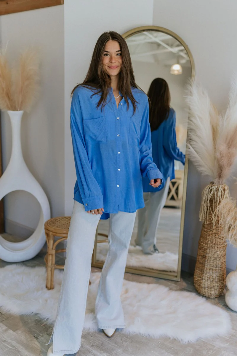 Ocean Eyes Button-Up Top - Image 2