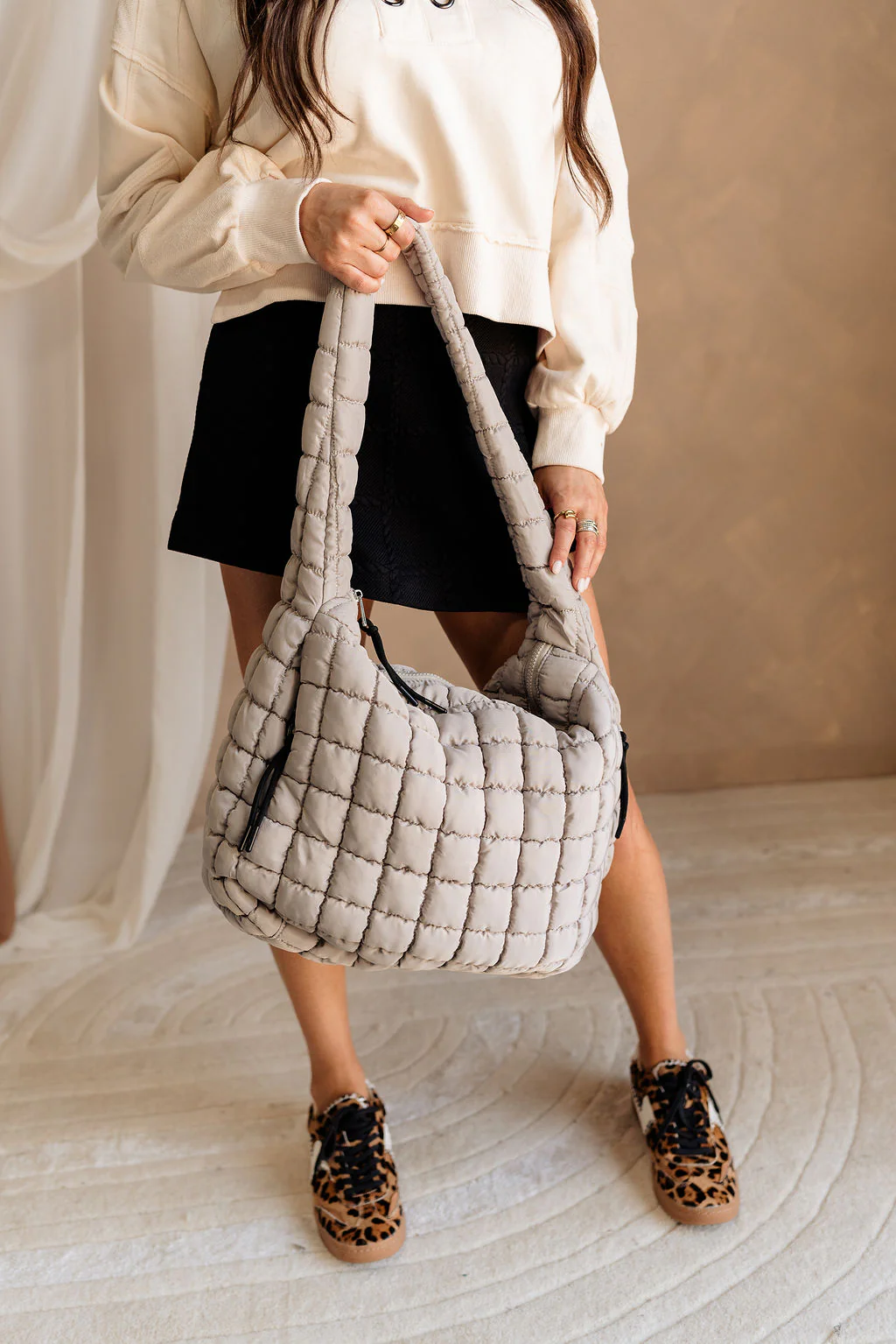Olivia Quilted Tote - Image 6