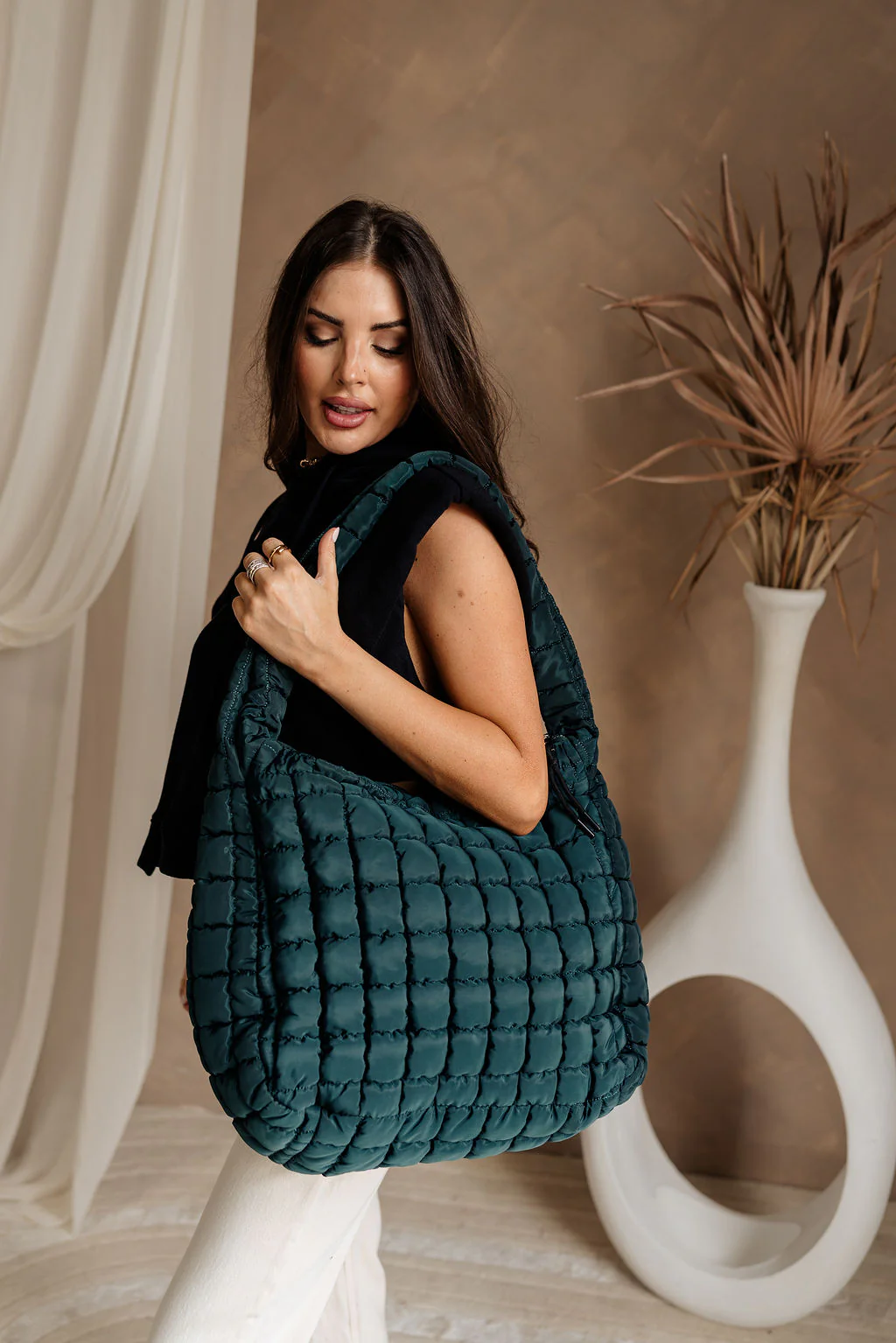 Olivia Quilted Tote - Image 8