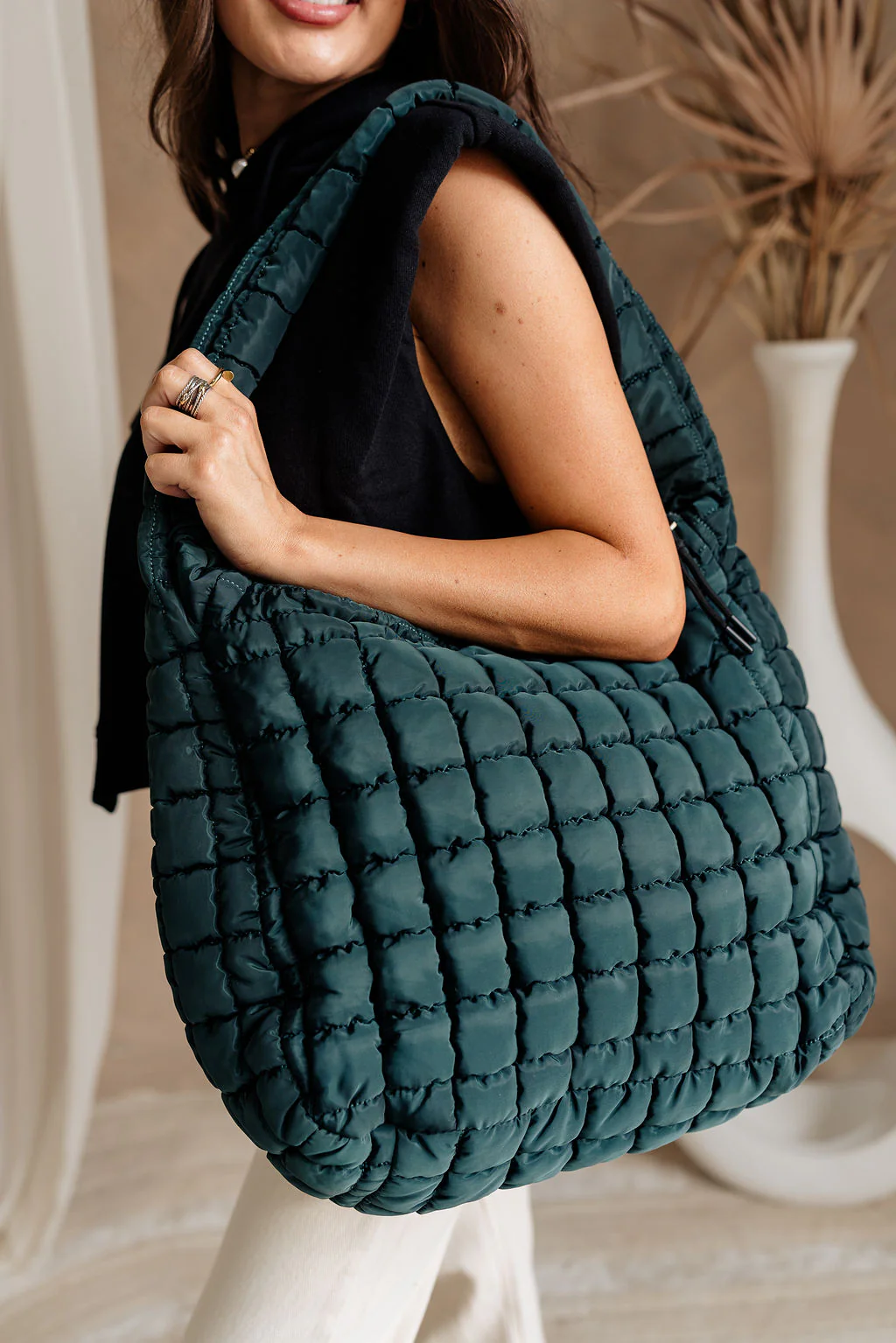 Olivia Quilted Tote - Image 9