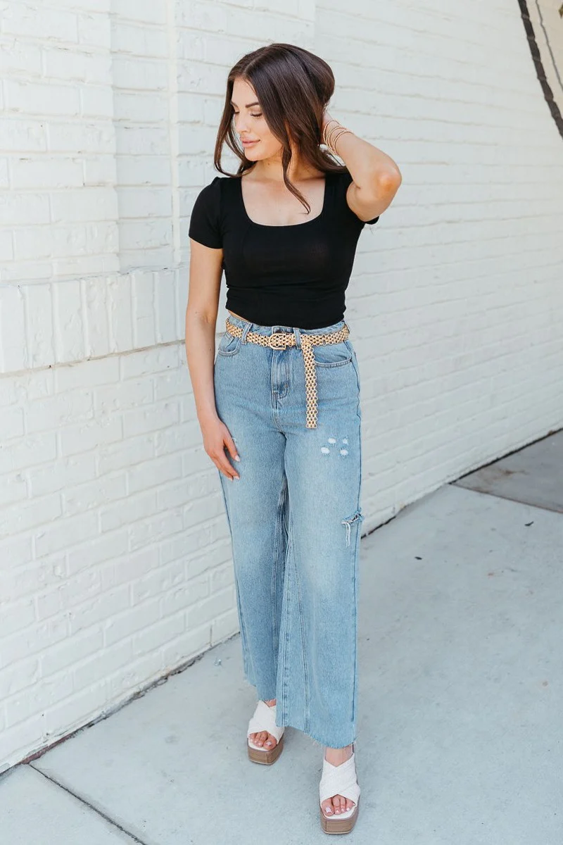 On My Mind Crop Top in Black