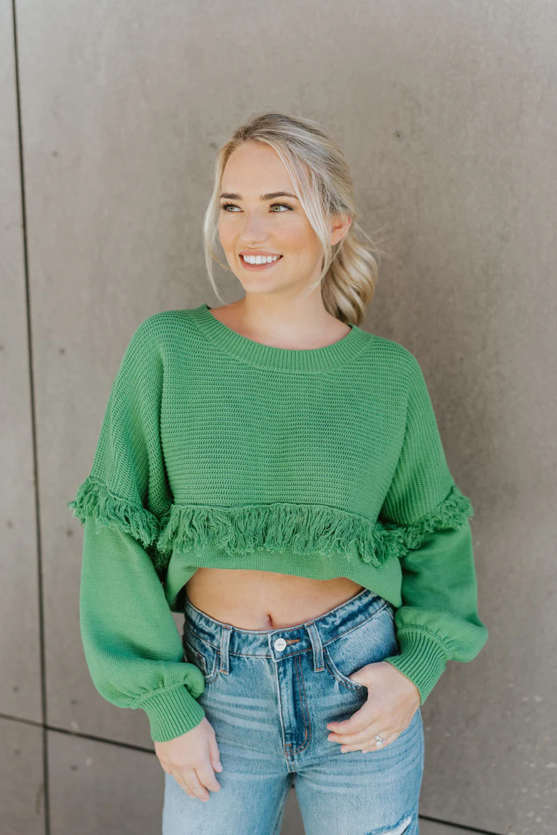 On My Own Fringe Sweater - Image 2