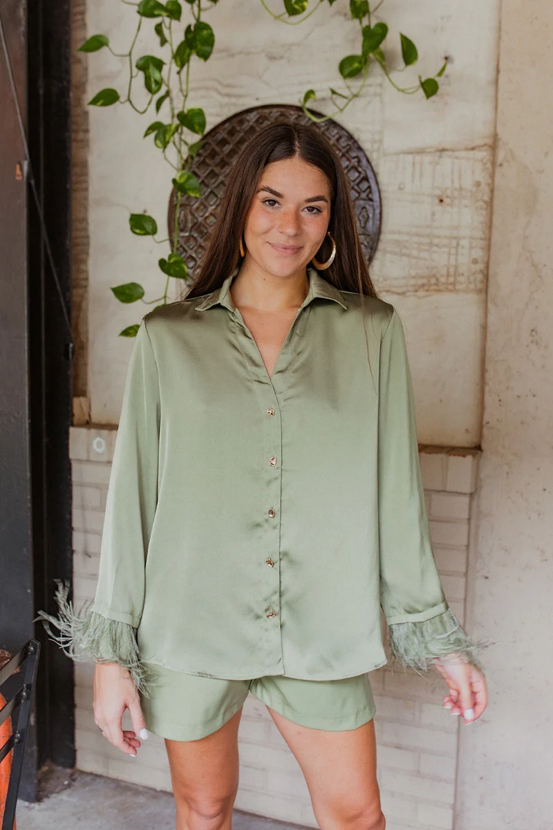 On To The Next Top In Olive - Image 2