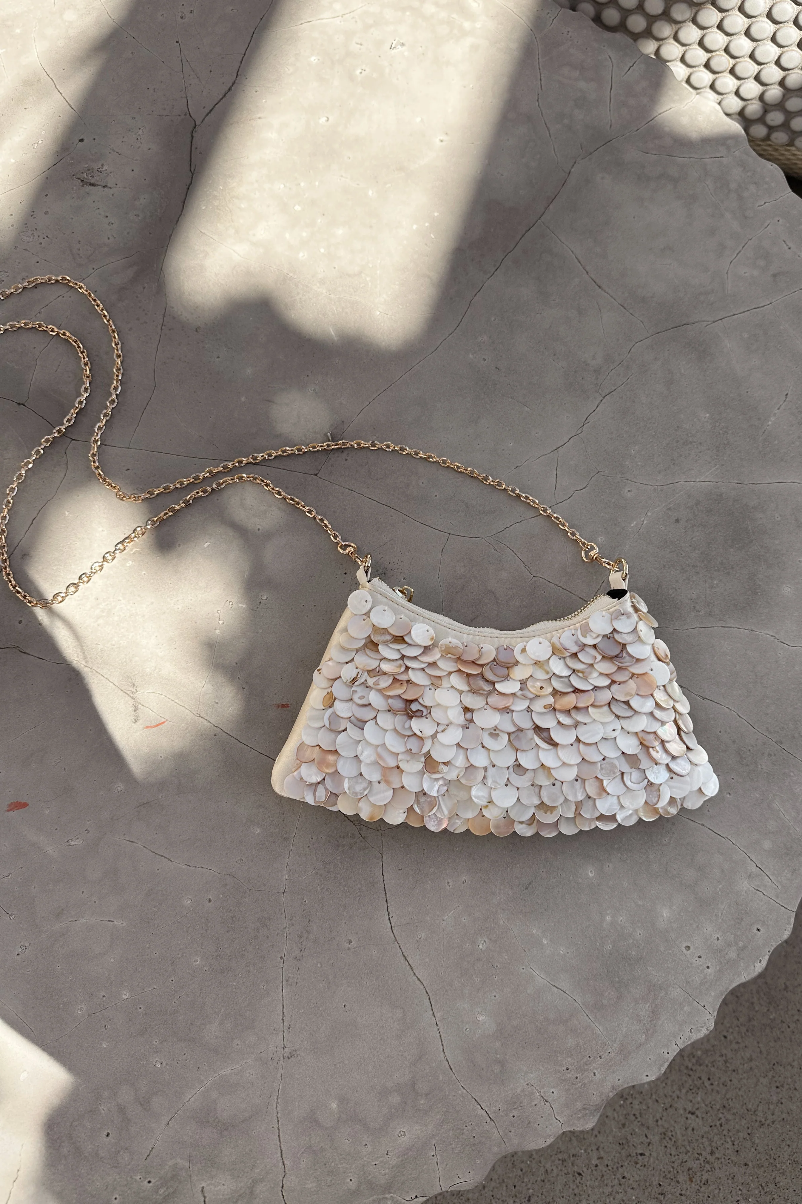 Opalite Satin & Shell Purse - Image 3