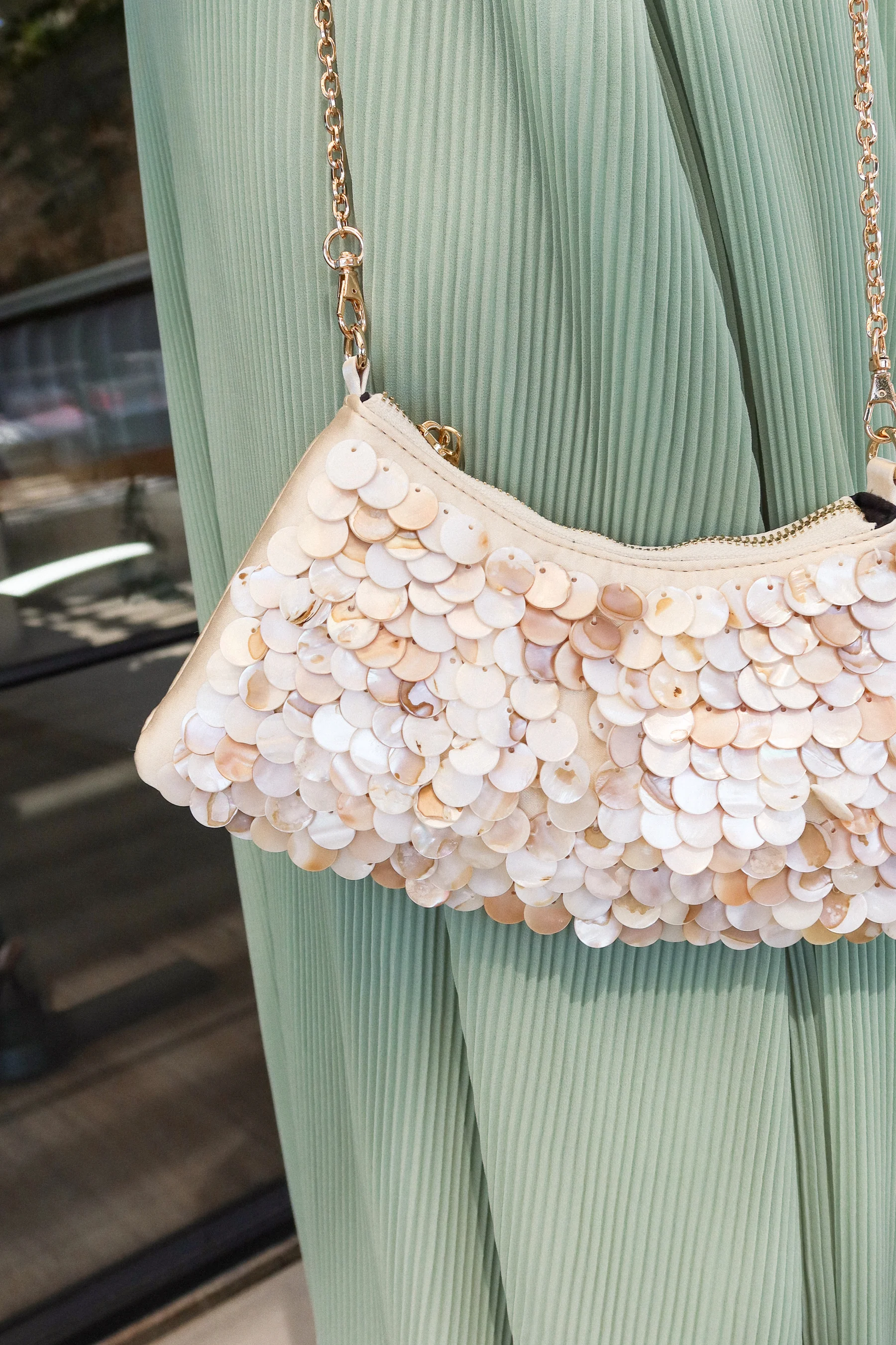 Opalite Satin & Shell Purse - Image 4