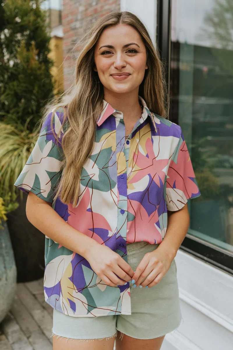 Pacific Coast Button-Up Top