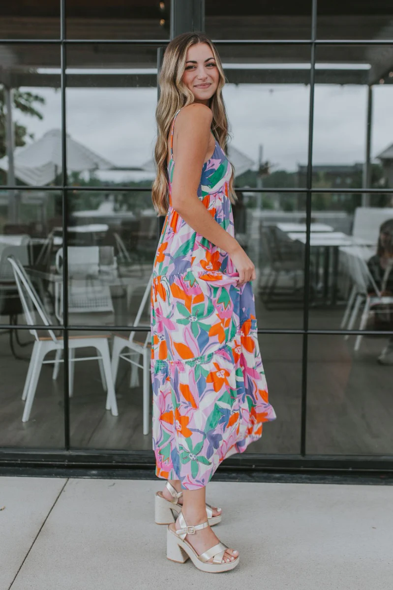 Pacific Coast Floral Midi Dress - Image 4