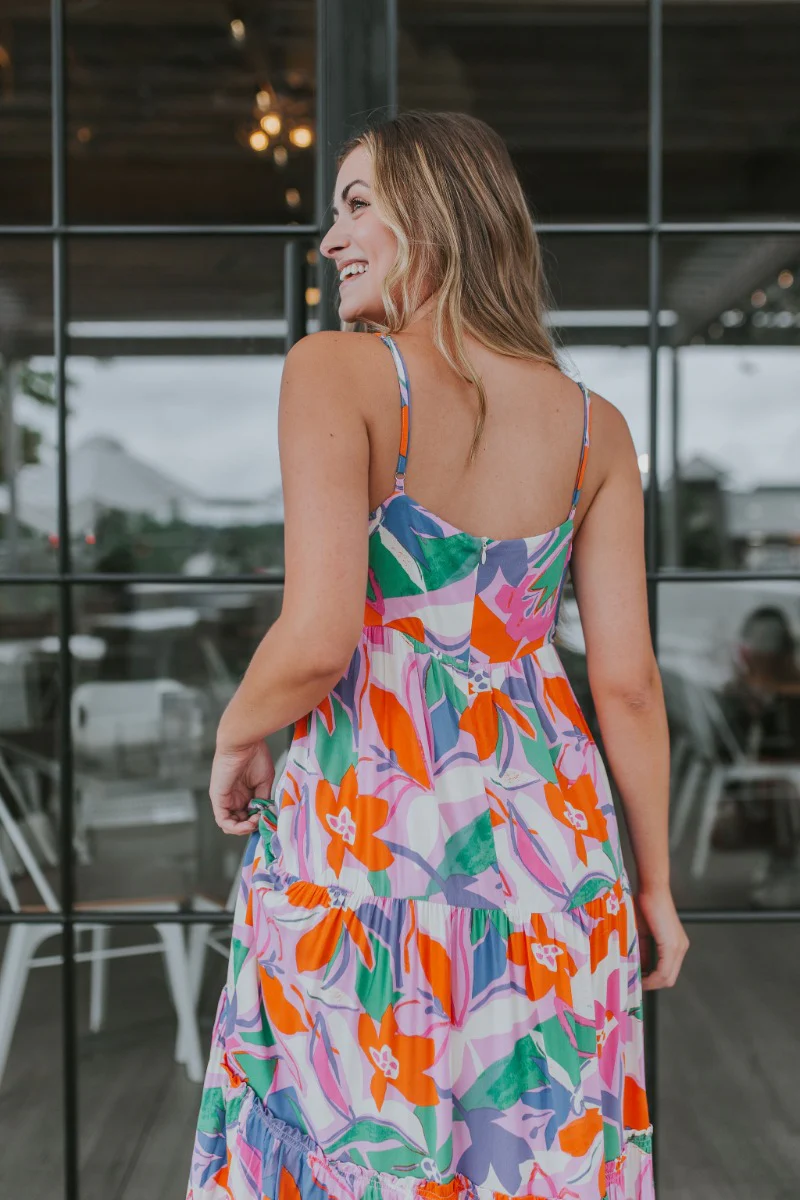 Pacific Coast Floral Midi Dress - Image 5