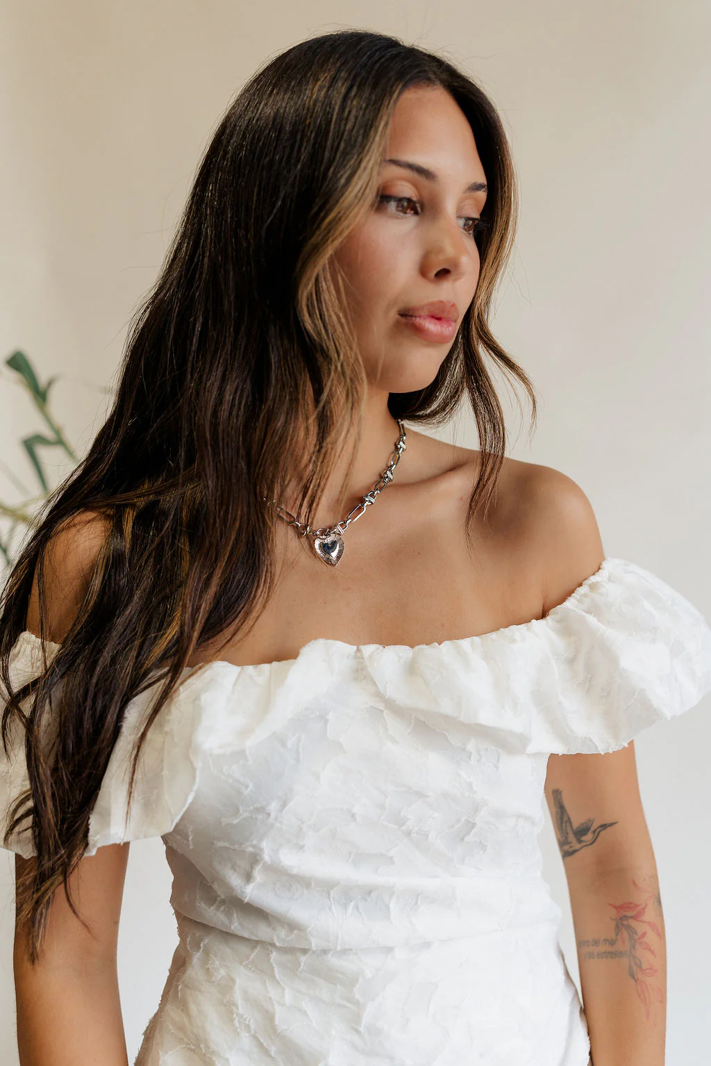 Paisley Off White Floral Mini Dress - Image 2