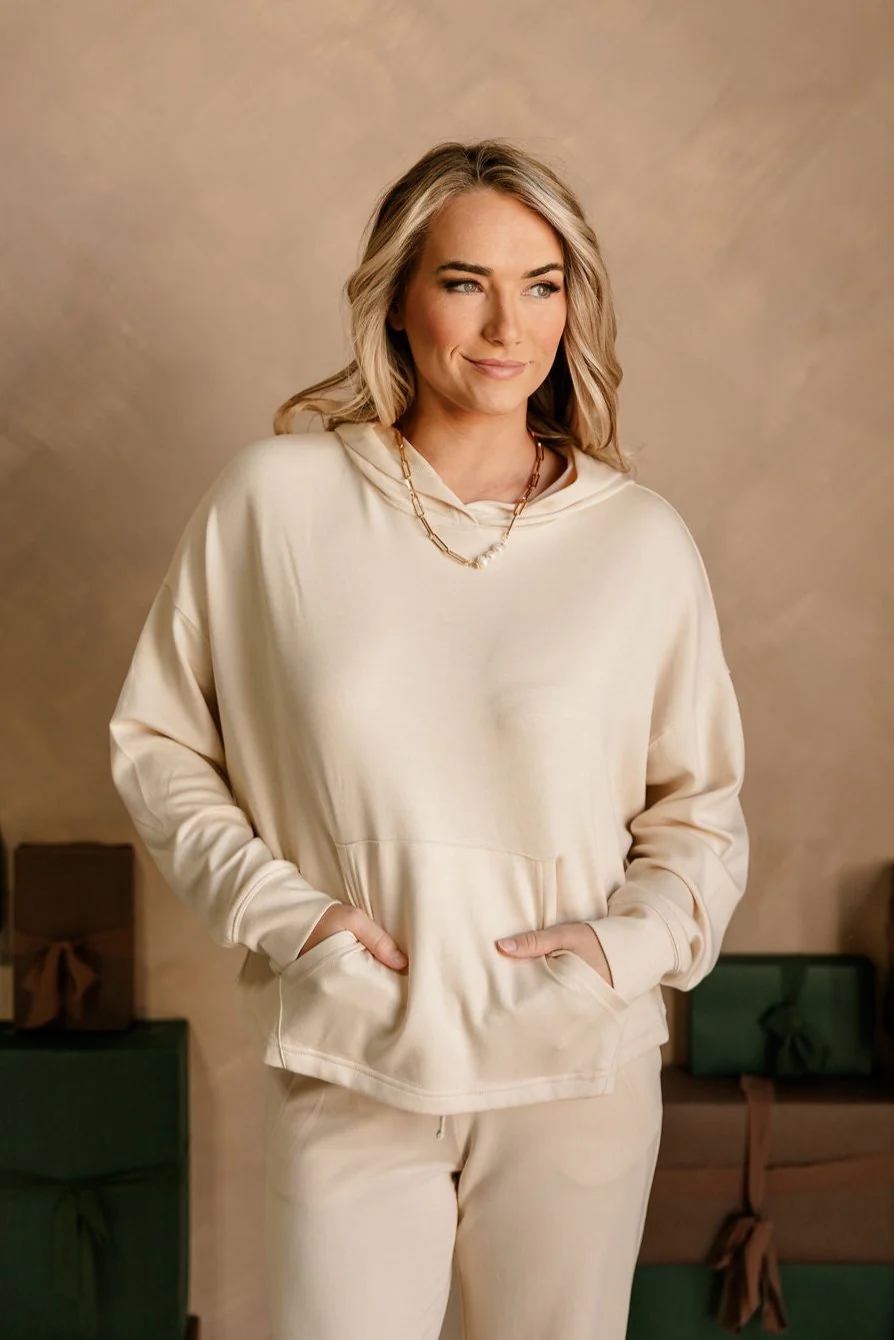 Parker Cream Butter Soft Hoodie Pullover - Image 8