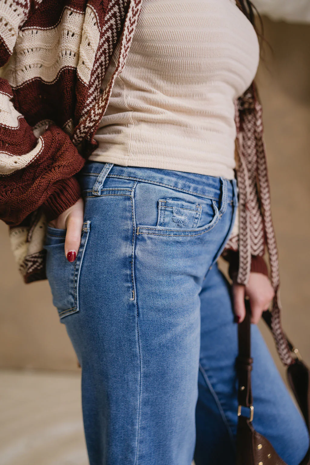 Paulina Medium Wash Wide Leg Jeans - Image 4