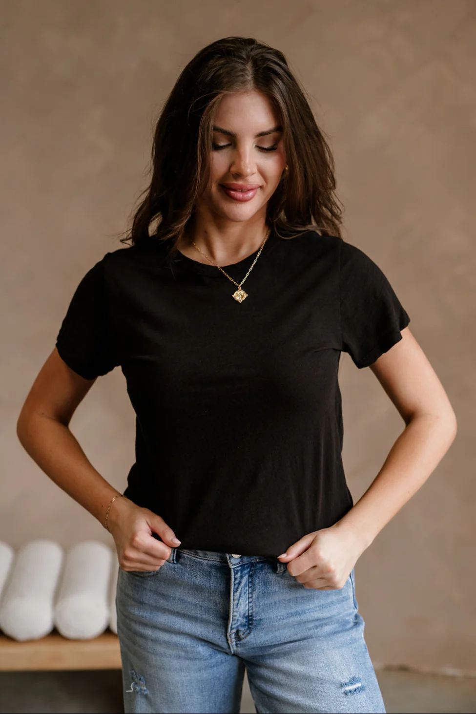 Payton Black Short Sleeve Tee