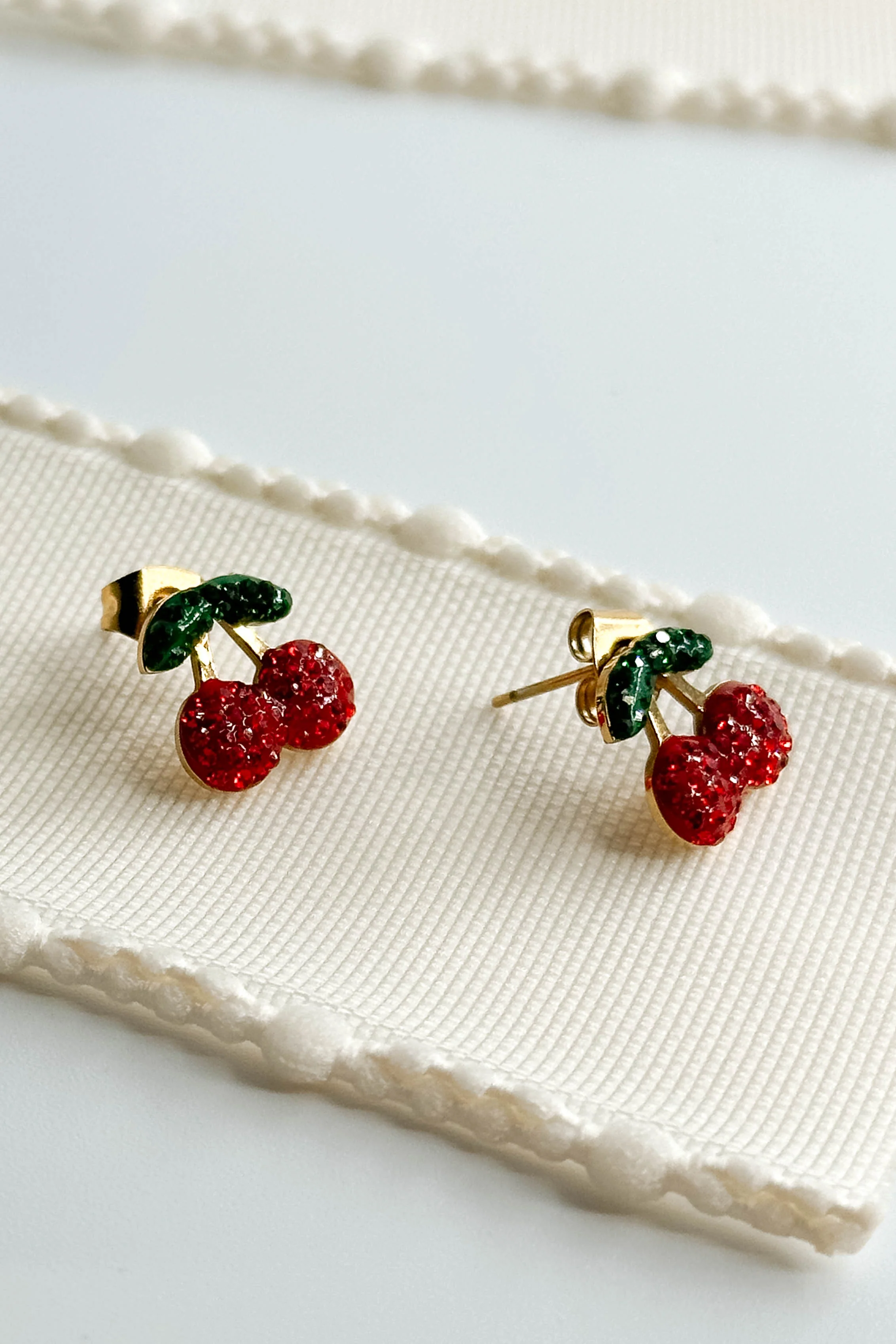 Penelope Cherry Stud Earrings