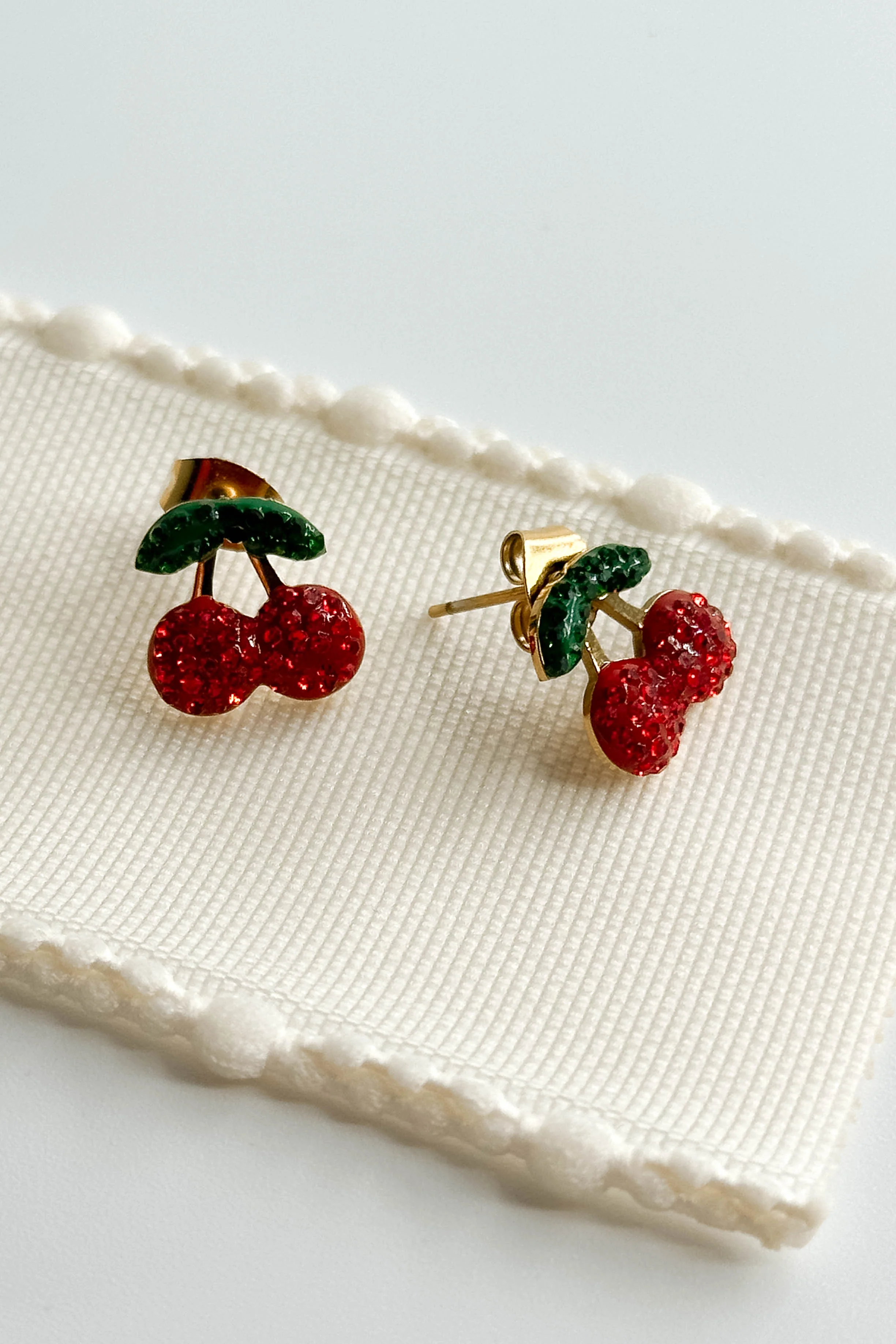 Penelope Cherry Stud Earrings - Image 3