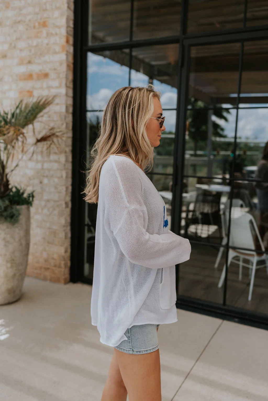 Piper White Beach Long Sleeve Sweater - Image 8