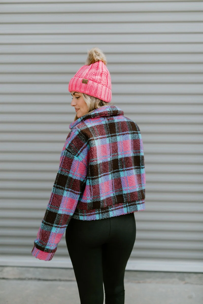 Plaid About You Teddy Jacket - Image 7
