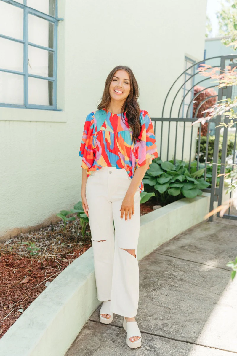Pop Of Color Blouse - Image 2